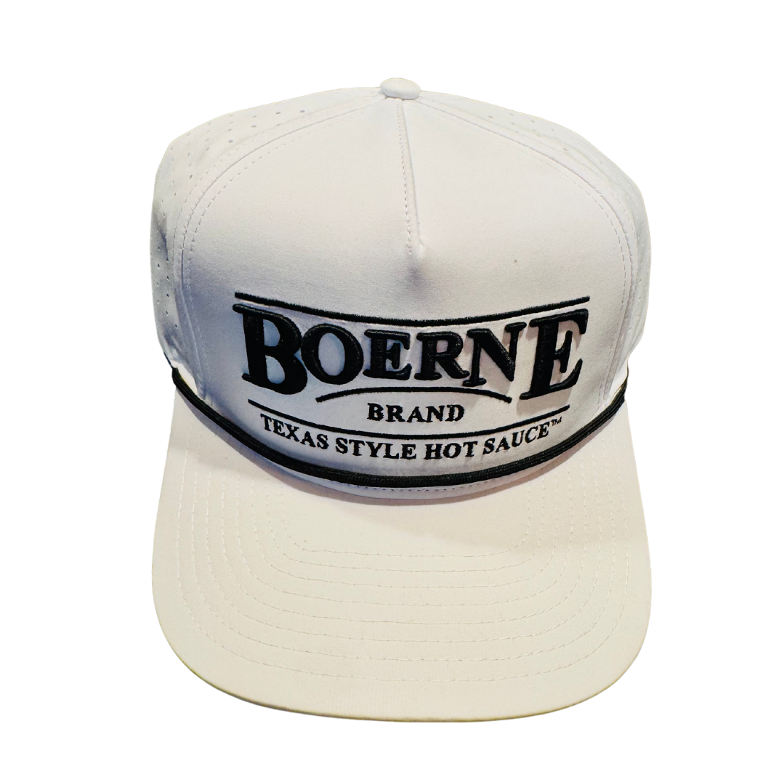 Boerne Brand Classic White Performance Snapback