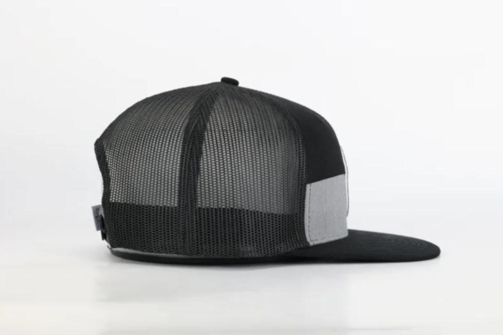 Black and Grey 5 panel Snapback